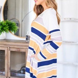 Together Clothing French Terry Long sleeve scoop neck pockets Large Fall Dress